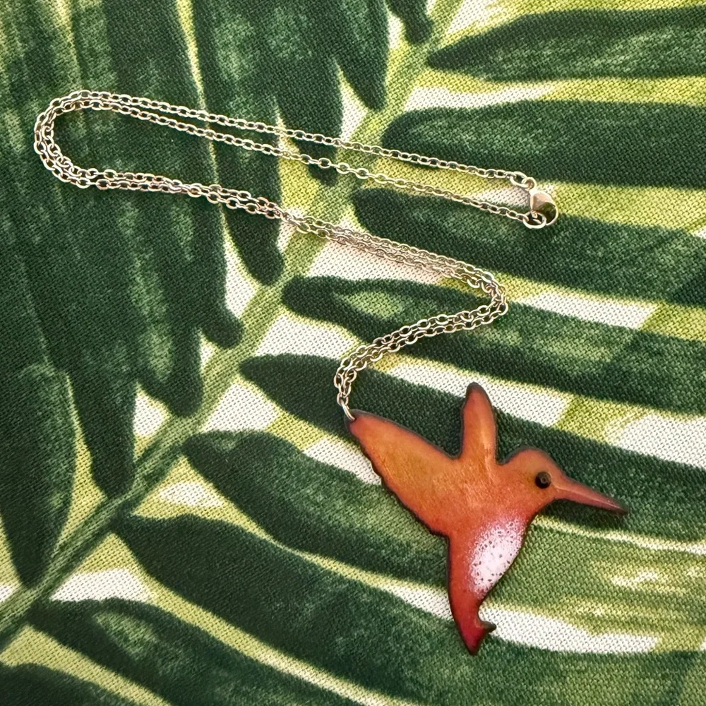 Hummingbird Pendant Necklace - Picture 1 of 2